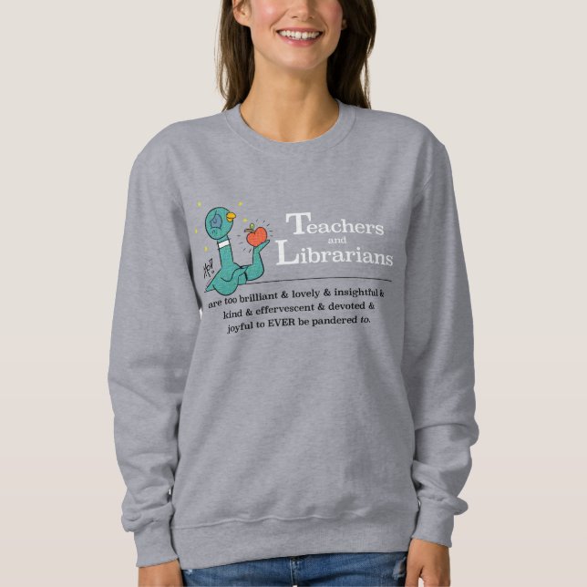 Sudadera El gris de las mujeres maestras y bibliotecarias (Anverso)
