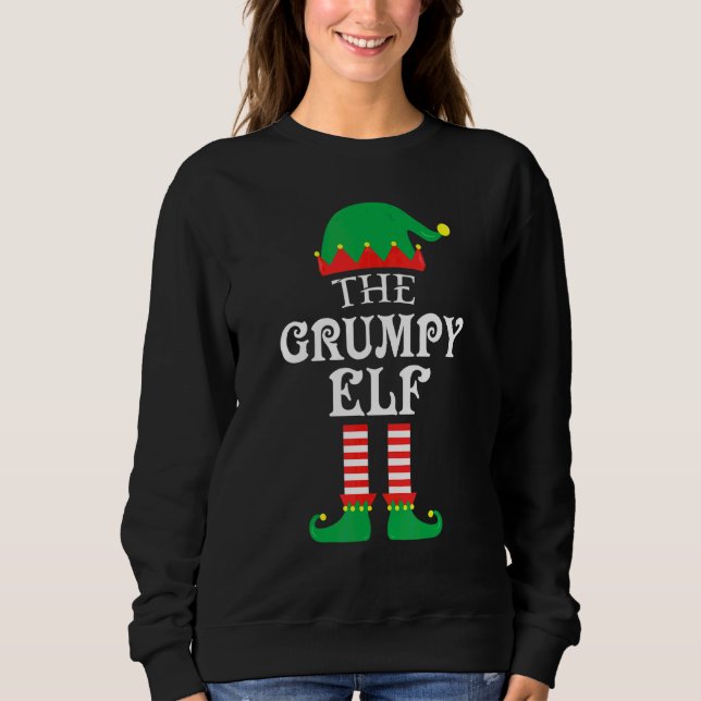 Sudadera El Grumpy Elf Pareo Familiar Grupo Navidad Pij (Anverso)