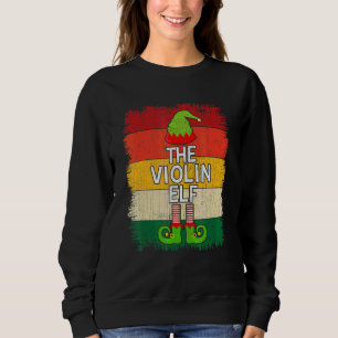 Sudadera El grupo de elfos del violín partido de Navidad Pa