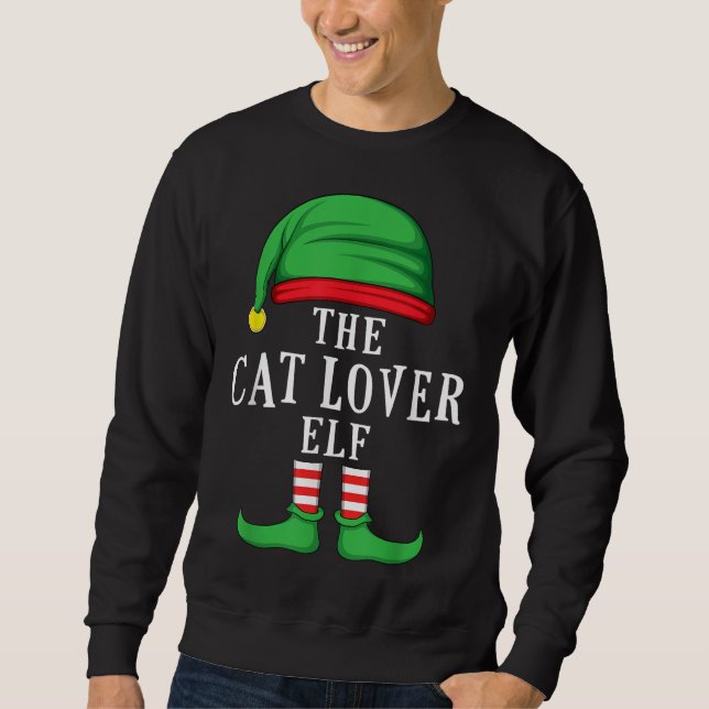 Sudadera El grupo de Navidades familiares del Gato Lover El (Anverso)