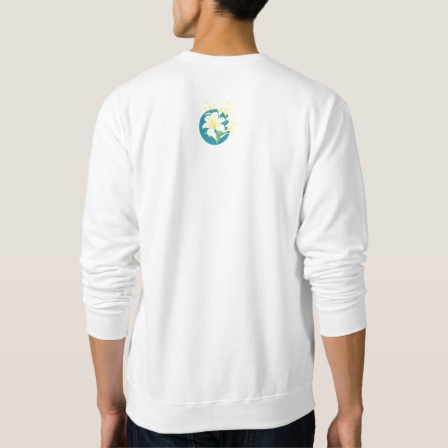 Sudadera ¡Él ha RESUCITADO! - Lirio Amarillo + Verde Teal (Reverso)