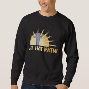 Sudadera Él Ha Resucitado Resurrección De Jesús Cruz Cristi