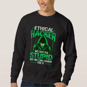 Sudadera El hacker ético Gorra blanco hacker ciberseguridad