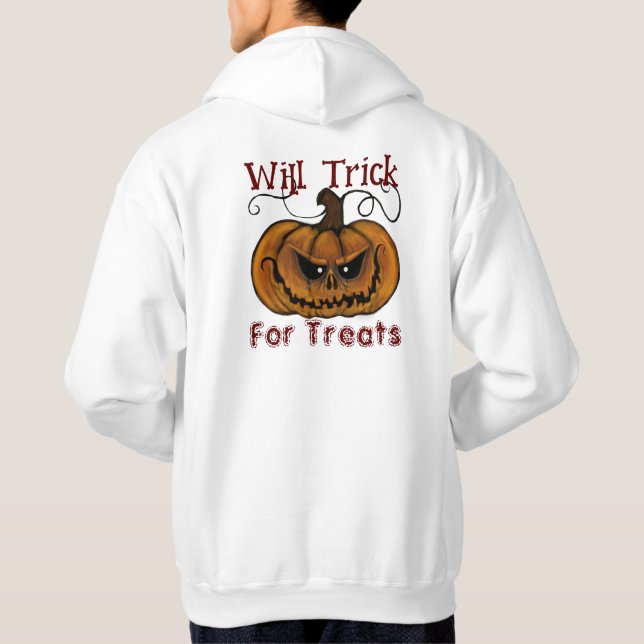 SUDADERA EL HALLOWEEN HOODIE BLANCO TRATARÁ POR TRATAMIENTO (Reverso)