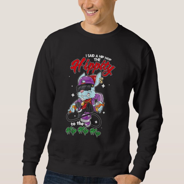 Sudadera El Hip De Los Conejitos Sube La Hipidez De Saltar  (Anverso)