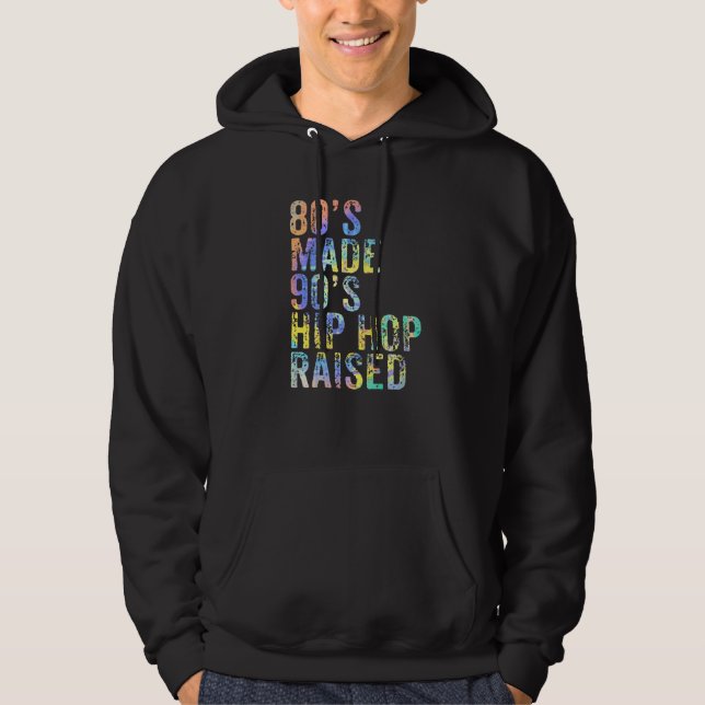 Sudadera El hip hop de la década de los 80 aumentó el tinte (Anverso)