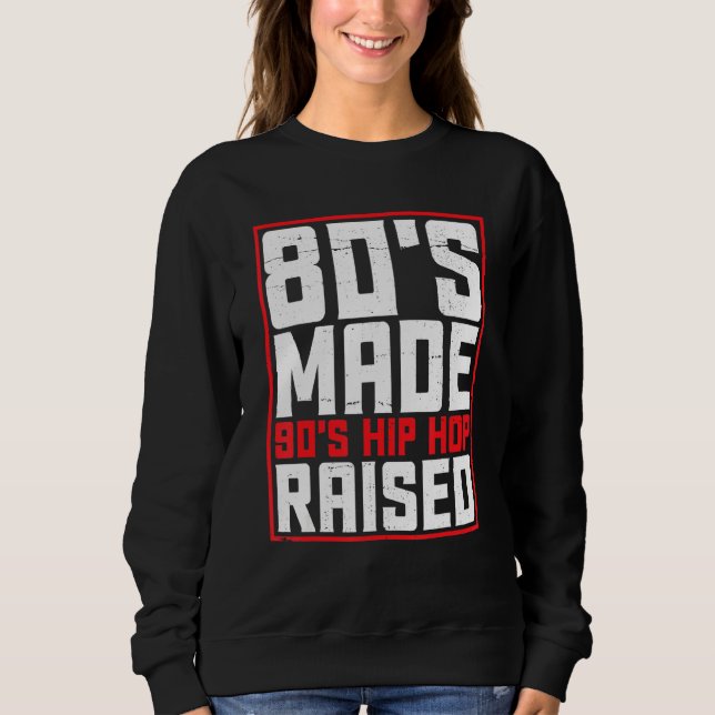 Sudadera El hip hop de la década de los 80 aumentó la cosec (Anverso)