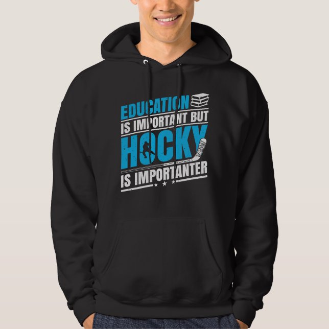 Sudadera El hockey gracioso es importante (Anverso)