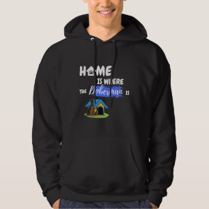 Sudadera El Hogar Es Donde El Doberman Es Un Perro Cuto