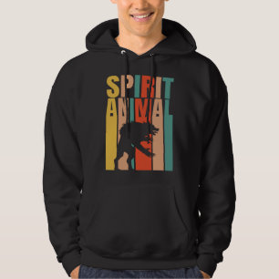 Sudadera El hombre lobo es mi animal espiritual Retro