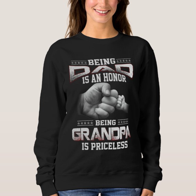 Sudadera El Hombres Como Papá Es Un Honor Ser Abuelo Es Un  (Anverso)