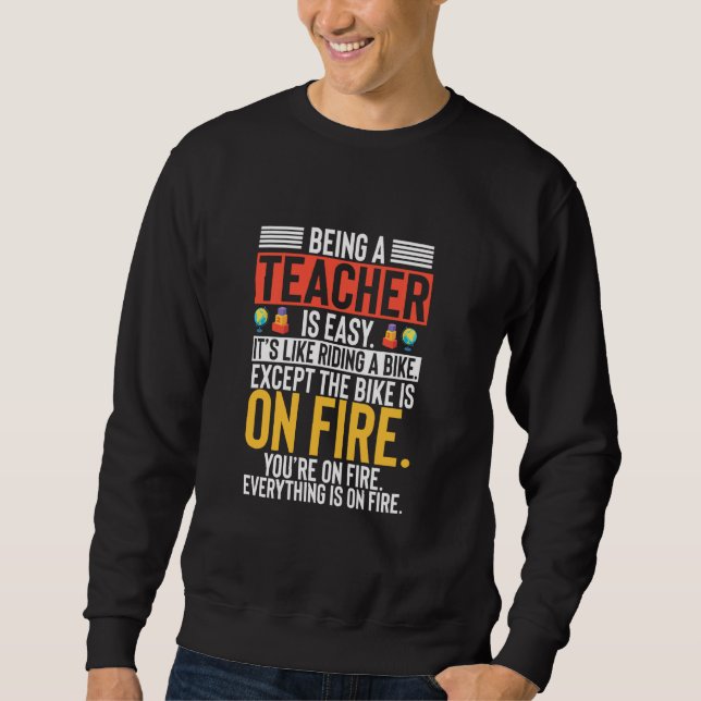 Sudadera El humor gracioso de los profesores es fácil de de (Anverso)
