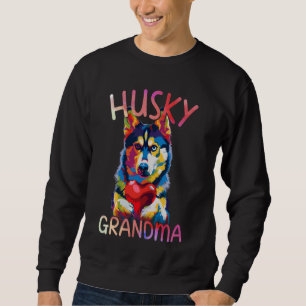 Sudadera El Husky Siberiano Ama A Las Mujeres De Arte Pop D