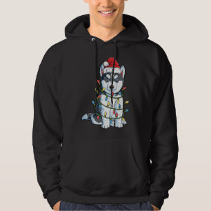 Sudadera El Husky Siberiano Árbol de Navidad enciende Navid
