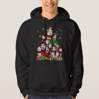 Sudadera El Husky Siberiano Árbol de Navidad T Shirt Xmas R