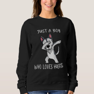 Sudadera El Husky Siberiano es solo un chico que ama a Husk