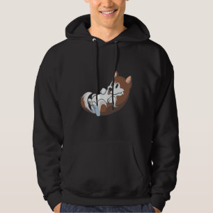 Sudadera El Husky Siberiano Rojo Cute Relajante