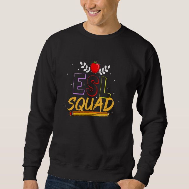 Sudadera El inglés como profesor del equipo Esl Esol en seg (Anverso)