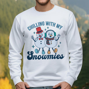 Sudadera El invierno divertido chillando con mis Snowmiers