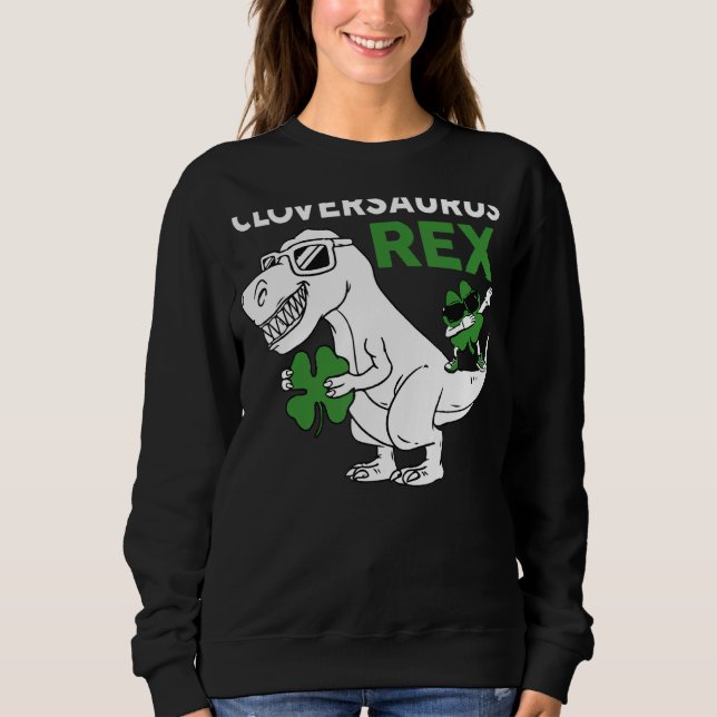 Sudadera El irlandés T Rex Dinosaur C Aurus Funny St Patric (Anverso)