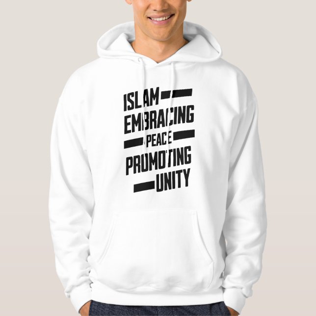Sudadera El Islam adopta la paz para promover la unidad (Anverso)