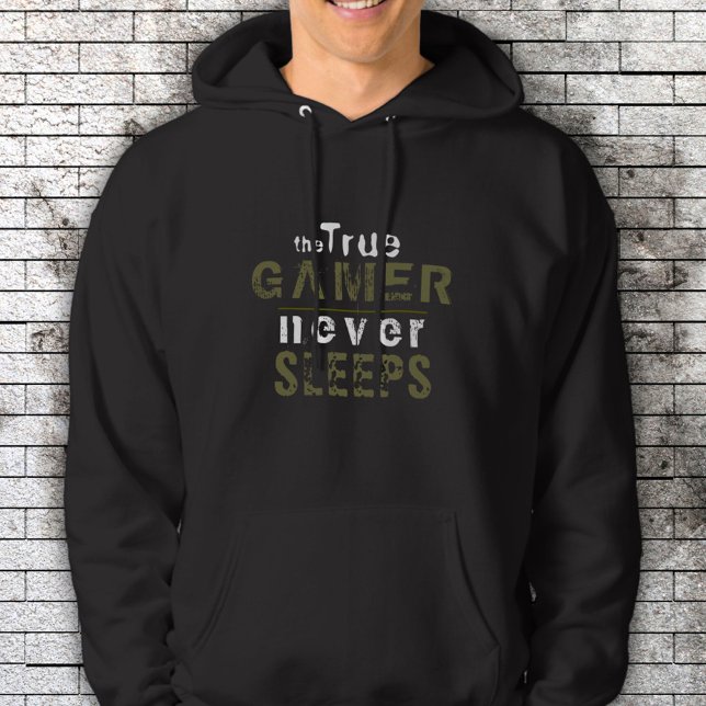 Sudadera El jugador verdadero nunca duerme del jugador de t (Subido por el creador)