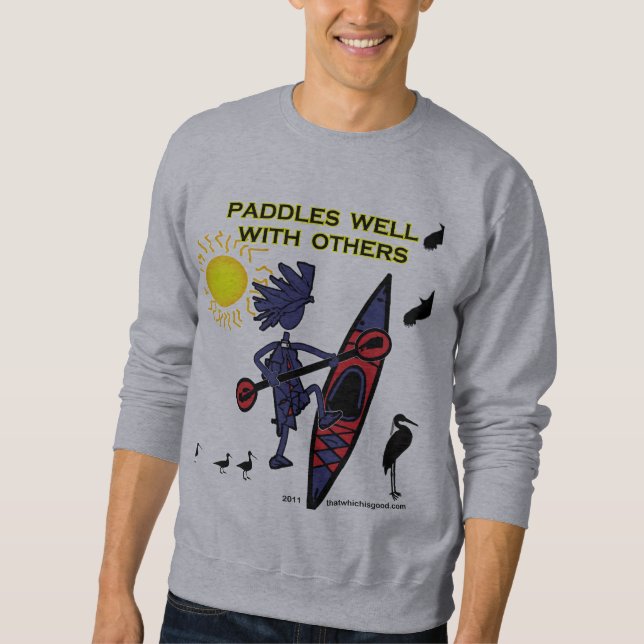 Sudadera El kajak bate bien con otros II (Anverso)