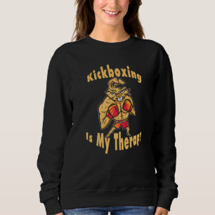 Sudadera El kickboxing es mi terapia de boxeo
