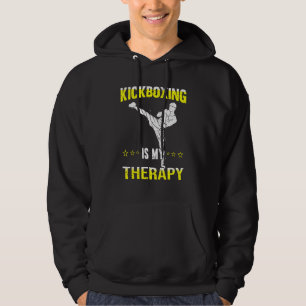 Sudadera El Kickboxing Es Mi Terapia Kickboxer Vintage Men
