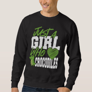 Sudadera El lagarto de cocodrilos es sólo un Chica que ama