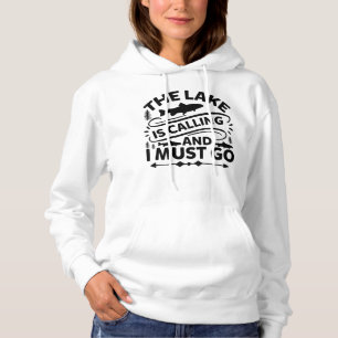Sudadera El lago llama y debo irme, pesca divertida L