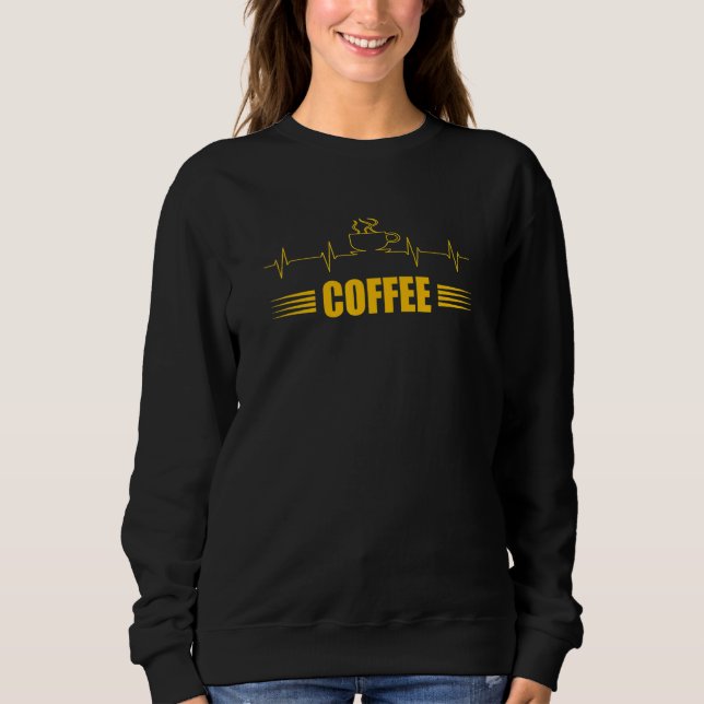 Sudadera El latido del corazón adicto al café (Anverso)