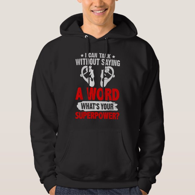Sudadera El lenguaje del Rótulo ASL del Orgullo Sordo puede (Anverso)