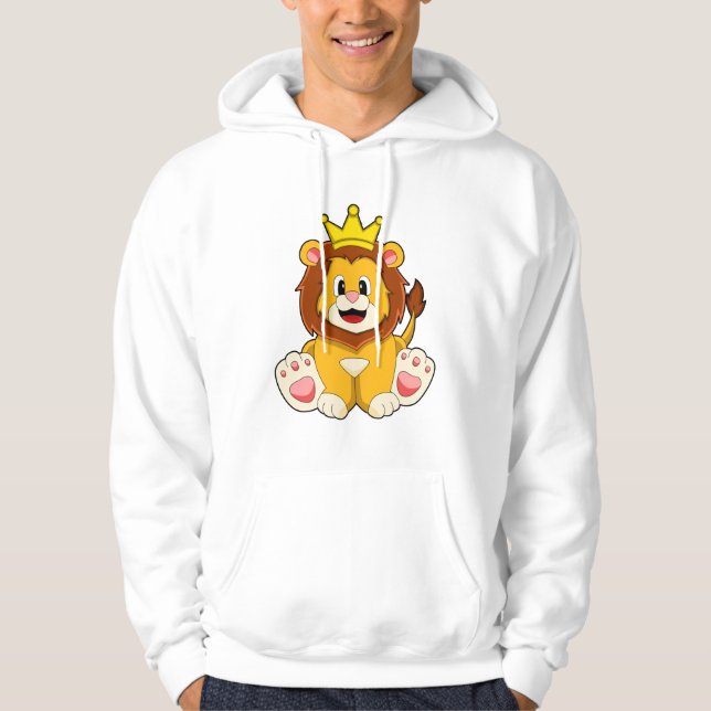Sudadera El león como rey con corona (Anverso)