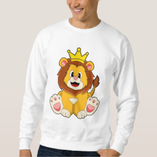 Sudadera El león como rey con corona