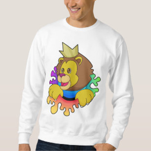 Sudadera El león como rey con corona