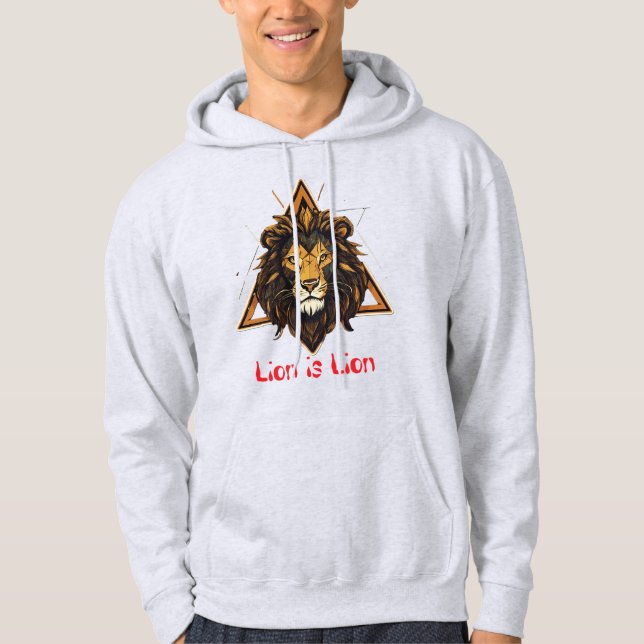 Sudadera El león: La furia del diseño de la capucha de la b (Anverso)