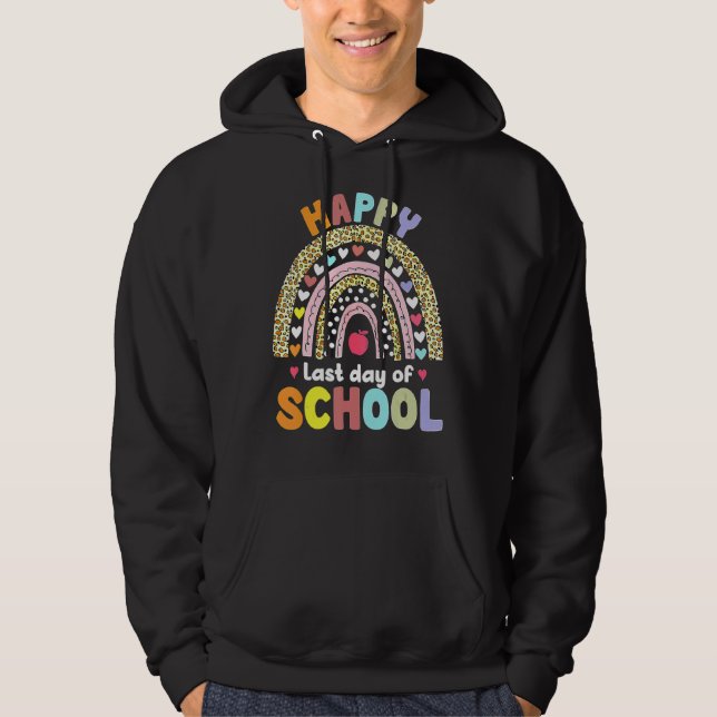 Sudadera El leopardo arcoiris feliz último día de graduació (Anverso)