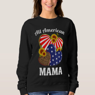 Sudadera El leopardo corazón a toda la mamá norteamericana