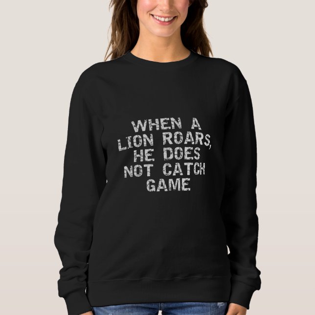 Sudadera El Levantamiento Motivacional Cuando Un León Rota, (Anverso)