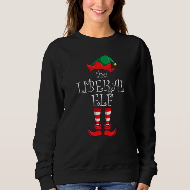Sudadera El Liberal Partido de Navidad Familiar de Elfos Co (Anverso)