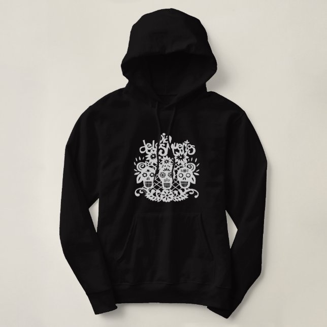 Sudadera El Libro Blanco Dia de los Muertos se eleva (Diseño del anverso)