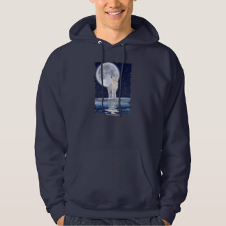 Sudadera El lobo ártico y la luna de invierno
