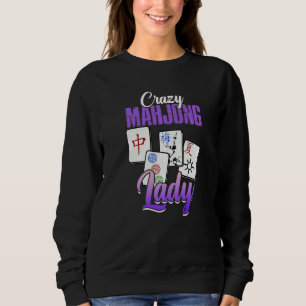 Sudadera El loco Mahjong Lady Chinese Game jugado Mahjong
