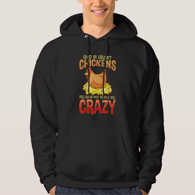 Sudadera El loco pollo Lover Hen Humor (Anverso)