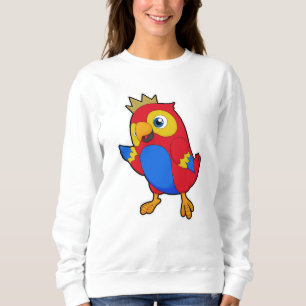 Sudadera El loro como rey con corona