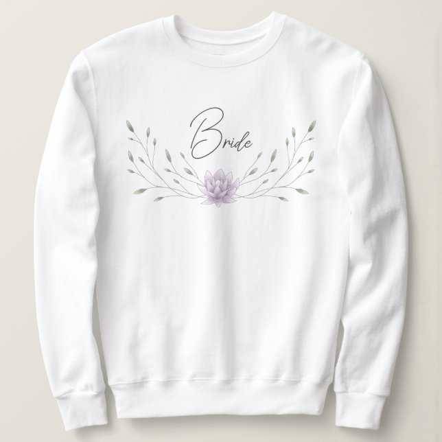 Sudadera El Lotus rosa y blanco de la novia (Anverso del diseño)