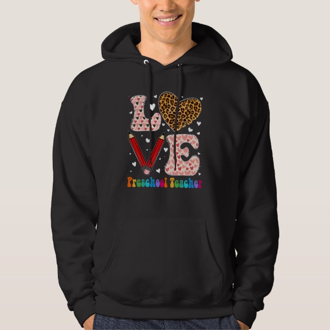 Sudadera El maestro de preescolar Leopard Plaid Valenti (Anverso)