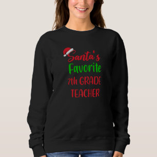 Sudadera El maestro favorito de Santa de séptimo grado dive