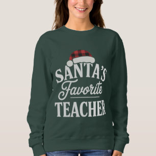 Sudadera El maestro favorito de Santa Navidad enseña a los